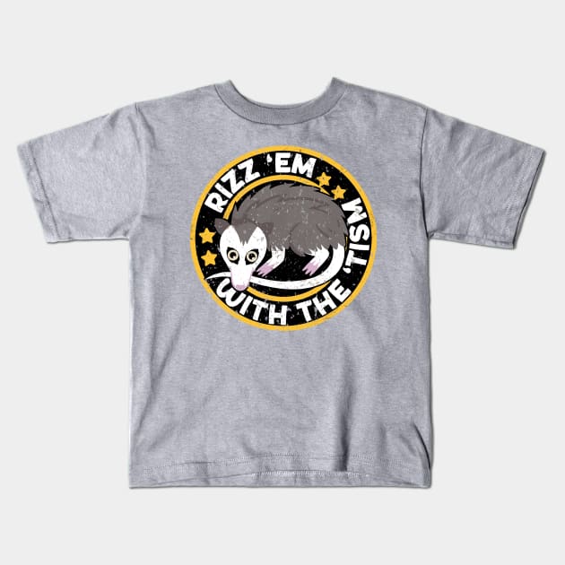 Autism Rizz Em With The Tism Autistic Possum Kids T-Shirt by LEGO